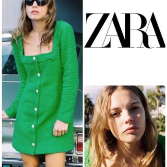 Zara Textured Weave Dress. New W/Tags. - Picture 6 of 12